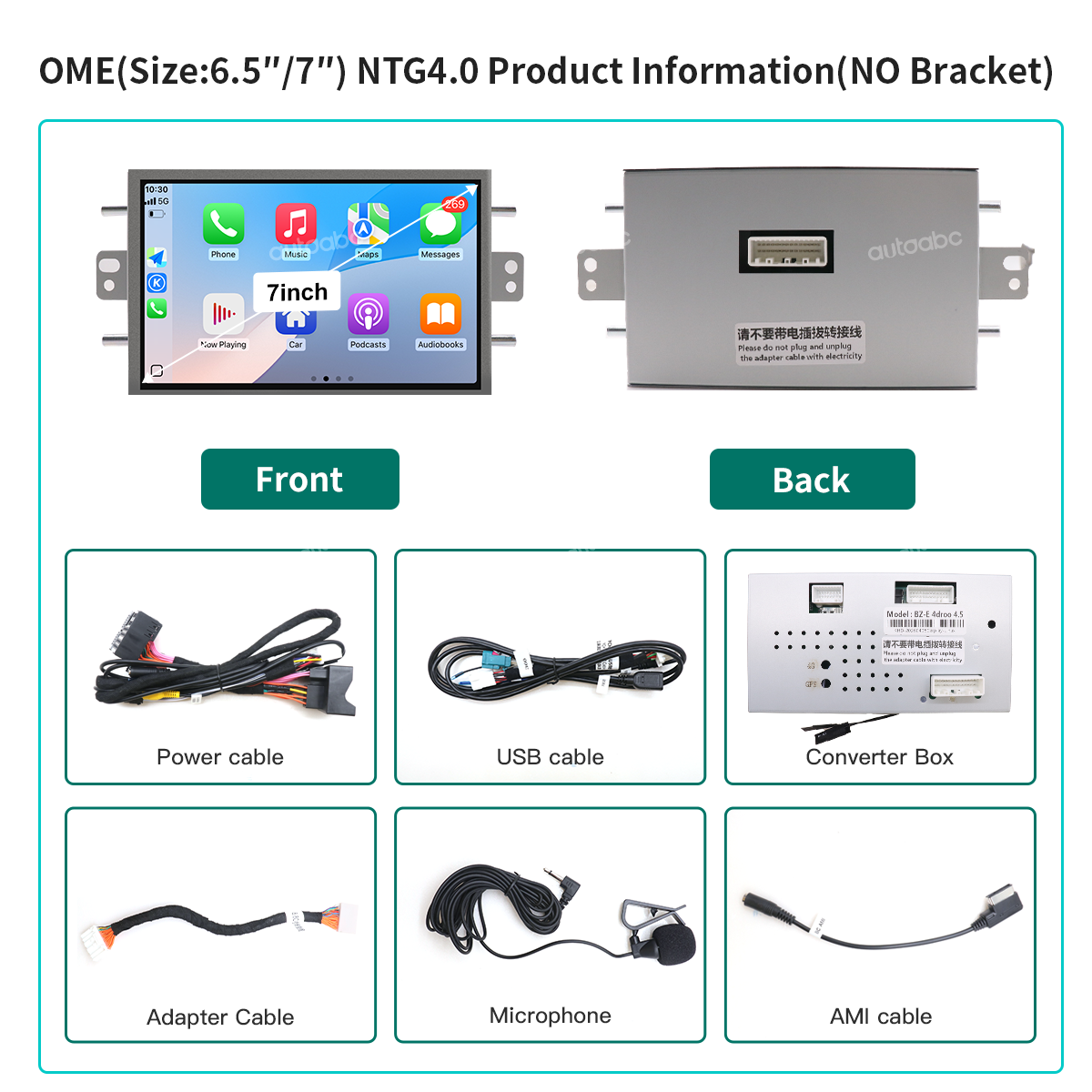 7“ Linux screen for Mercedes Benz E class NTG4.0/4.5/5.0 Wireless CarPlay Android Auto LHD