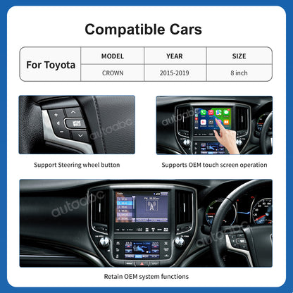 Wireless Carplay & Android Auto for Toyota Crown 2015-2019