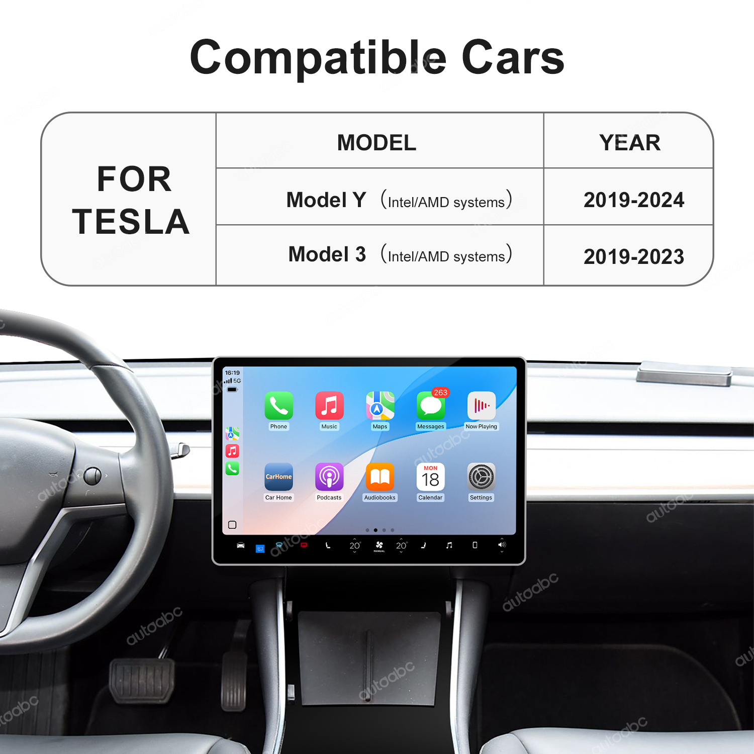 NEW Wireless Carplay Android Auto adapter for Tesla Model 3 Model Y
