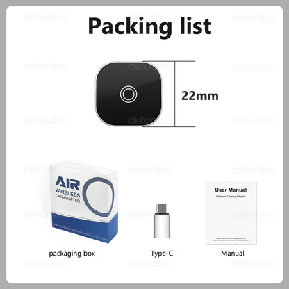2in1 Wired to Wireless CarPlay Android Auto USB Dongle