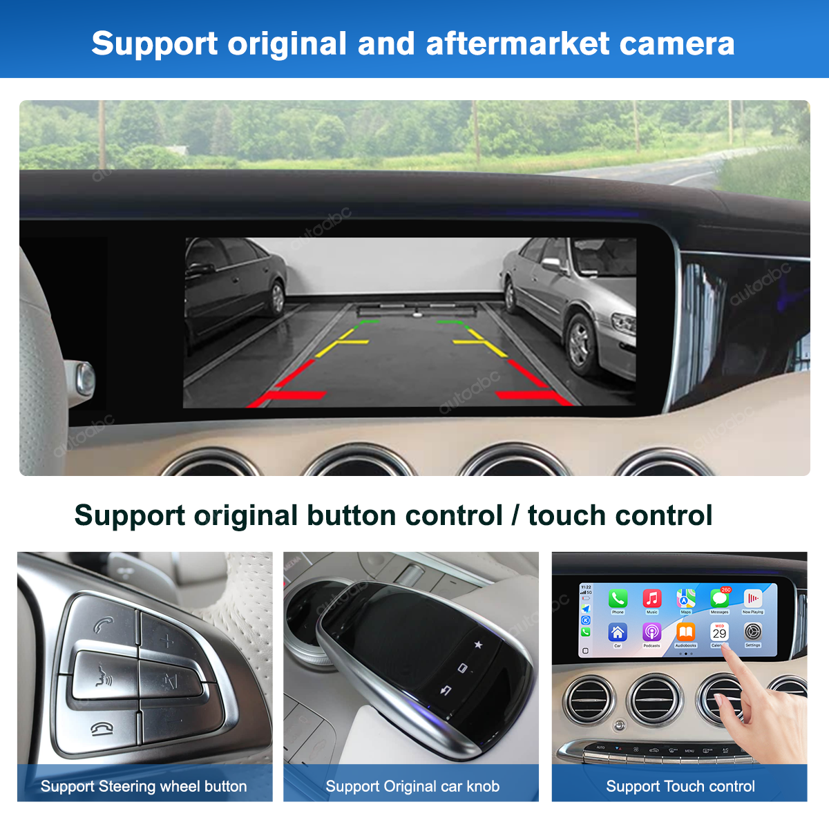 12.3" OEM Style CarPlay Screen for Mercedes-Benz S W222 NTG5.0