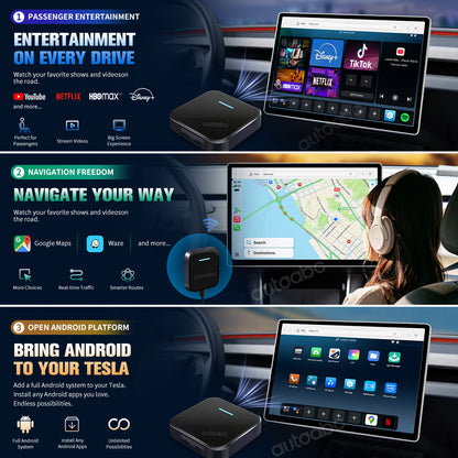 Wireless Browser Android Smart Ai Box Adapter For Tesla