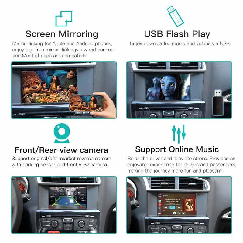 Peugeot&Citroen SMEG&MRN NAC System Wireless CarPlay Android Auto - AUTOabc