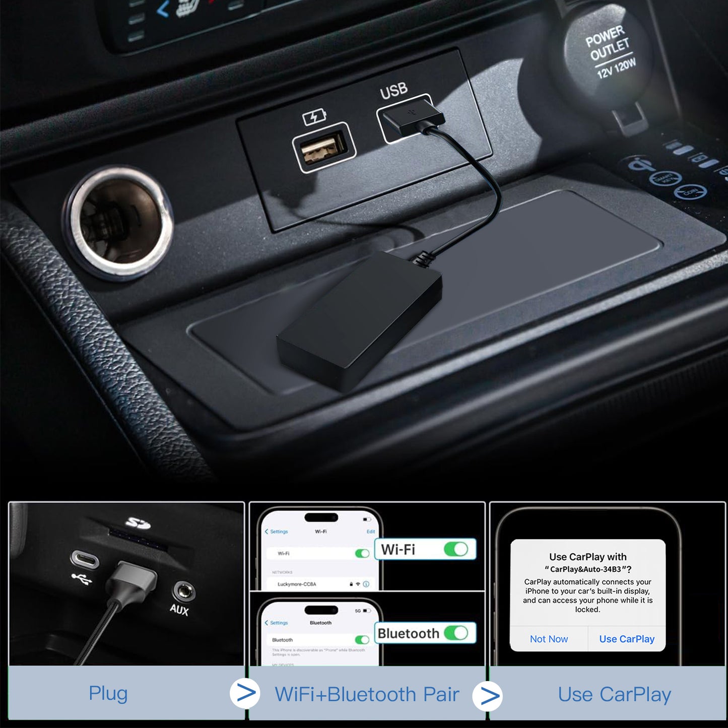 Wireless CarPlay Android Auto adapter Smart Box Suitable for Chinese brand cars