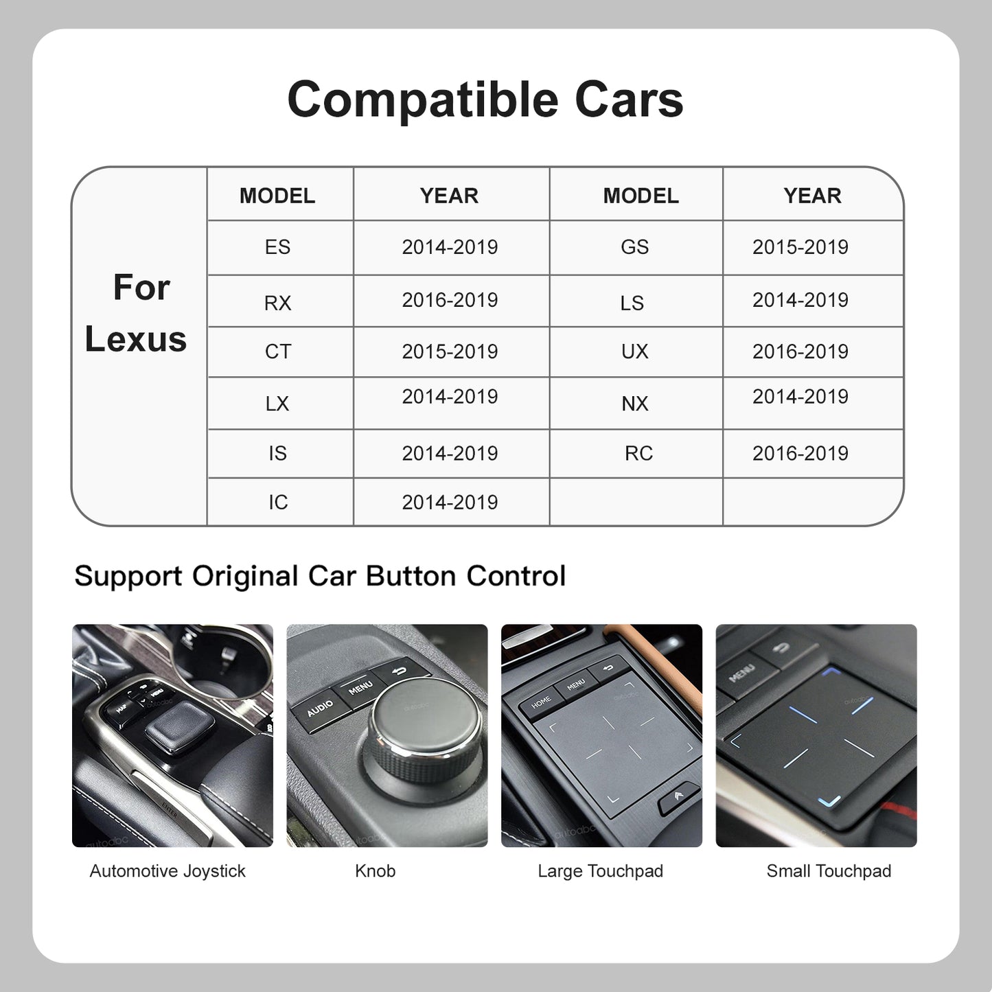 Wireless Carplay & Android Auto Retrofit Kit interface for Lexus