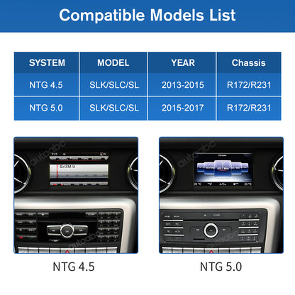 8.4“ Linux screen for Mercedes Benz SLK/SLC/SL NTG4.5/5.0 Wireless CarPlay Android Auto