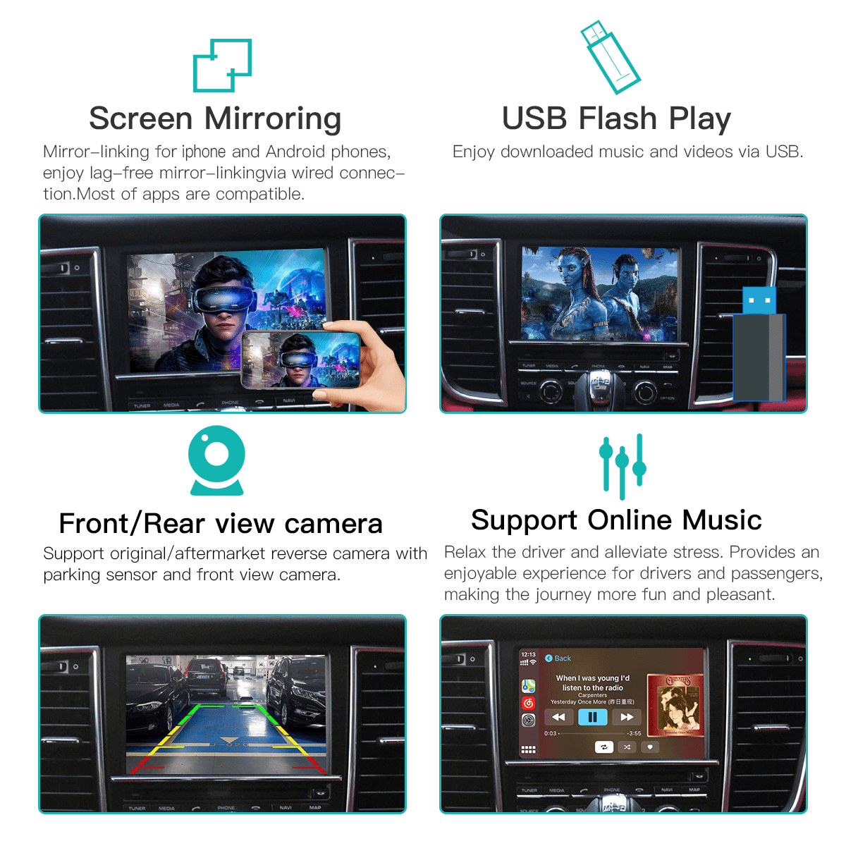 Wireless Carplay Android Auto Kits for Porsche PCM3.1/3.0/4.0