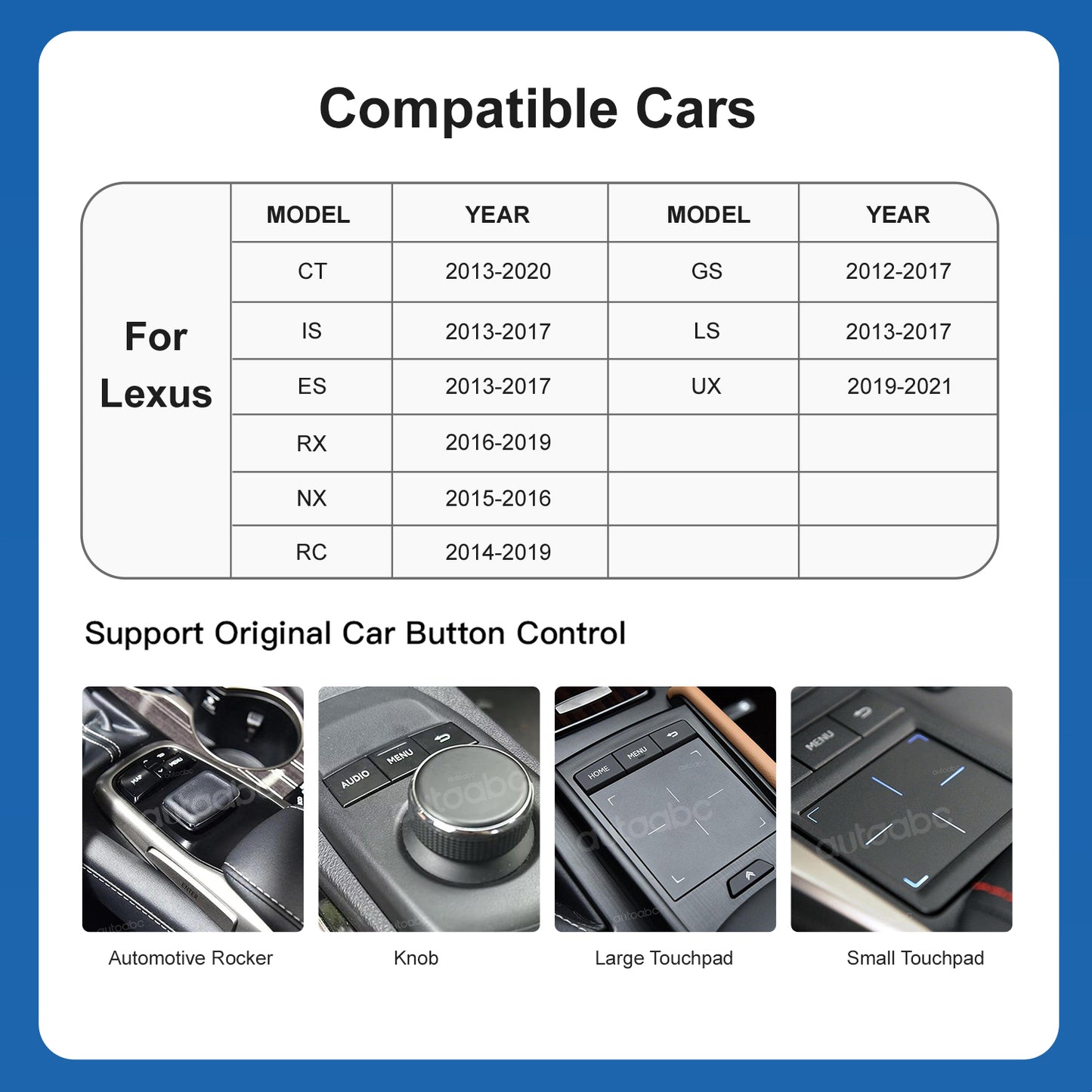 Wireless Carplay & Android Auto Retrofit Kit interface for Lexus
