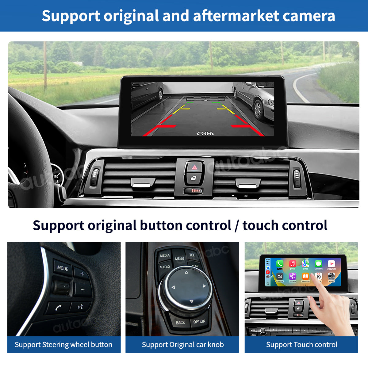 8.8" Linux Screen for BMW 3/4er NBT/EVO Wireless Carplay Android Auto