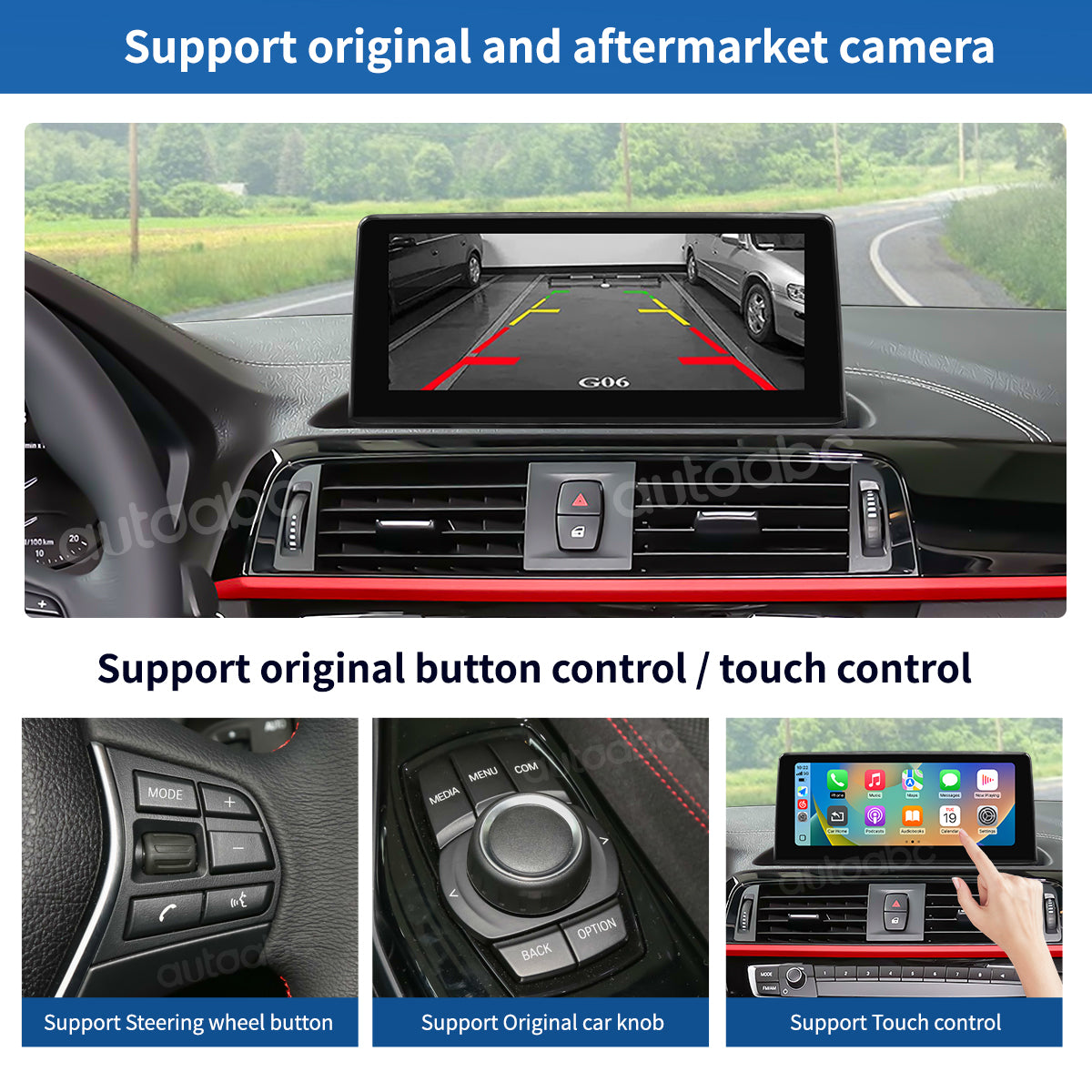 8.8" Linux Screen for BMW 1/2er EVO Wireless Carplay Android Auto