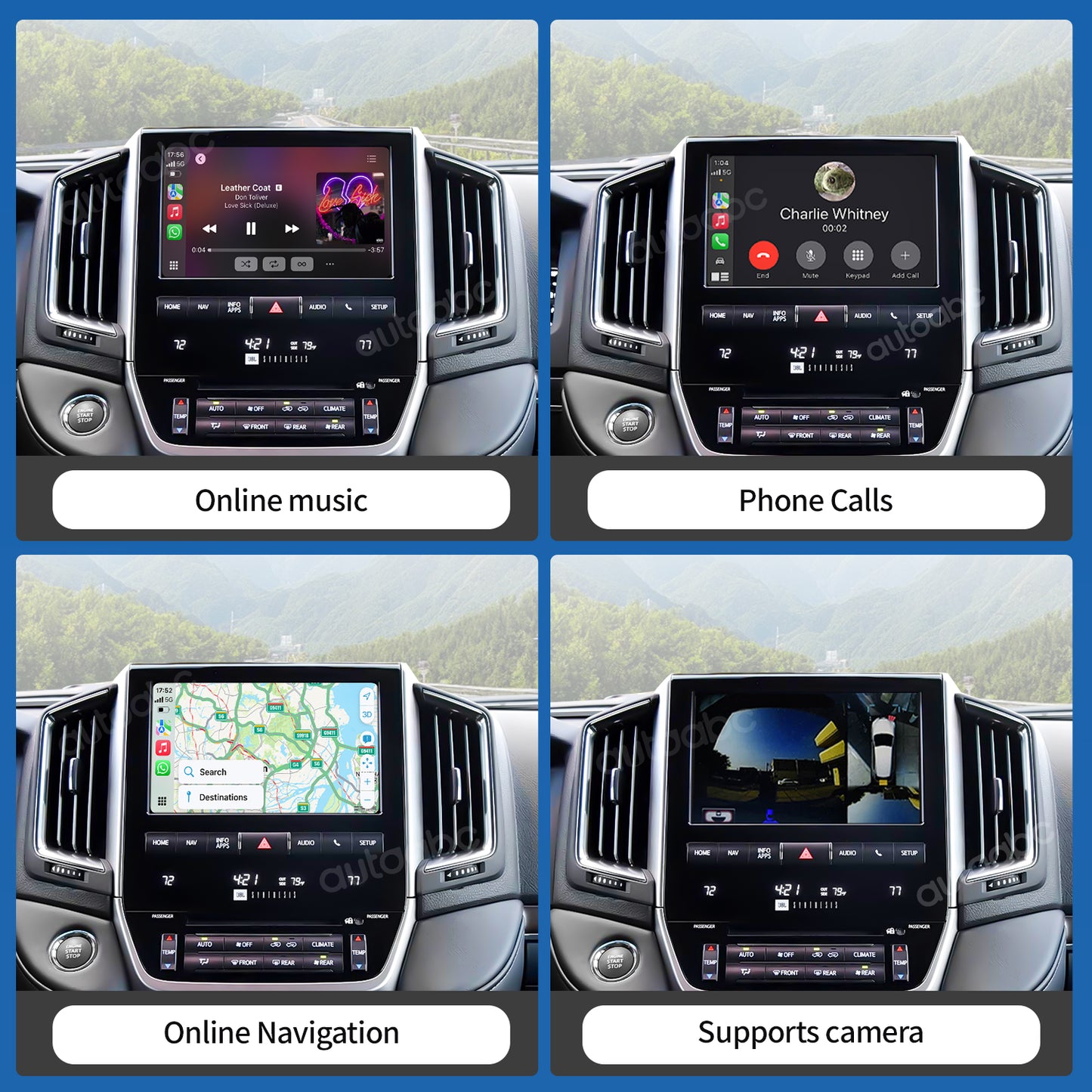 Wireless Carplay & Android Auto for Toyota Land Cruiser LC200 2016-2020