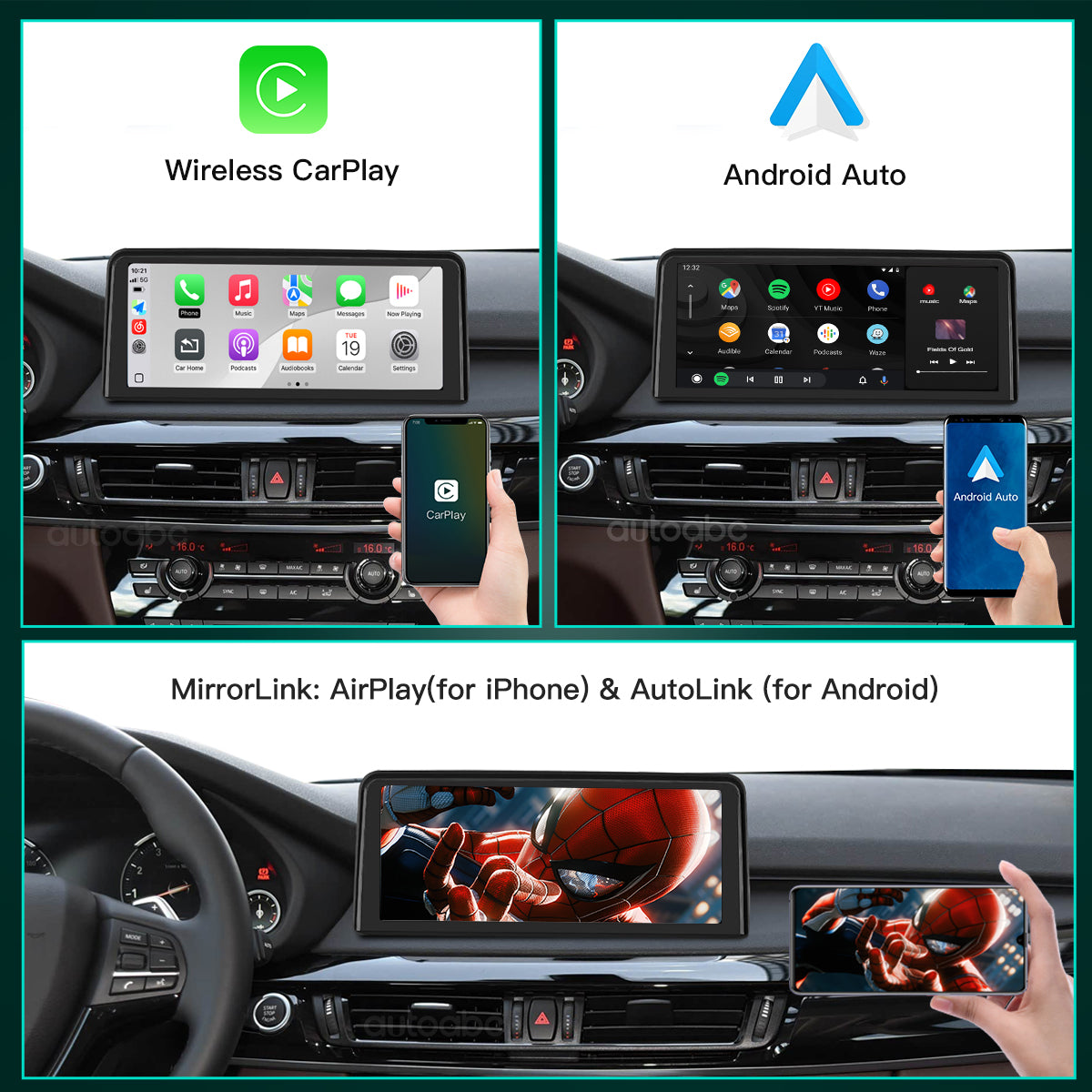 10.25" Linux Screen for BMW X5/X6 E70/E71 with NBT Wireless CarPlay Android Auto