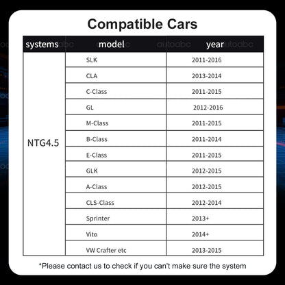 Wireless Carplay Android Auto for Mercedes Benz NTG4.5 with Becker