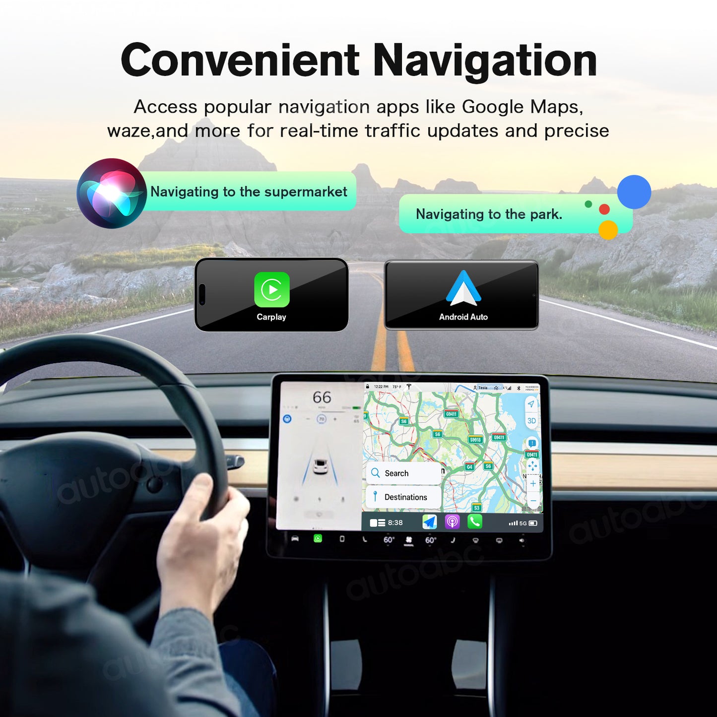 NEW Wireless Carplay Android Auto adapter for Tesla Model 3 Model Y