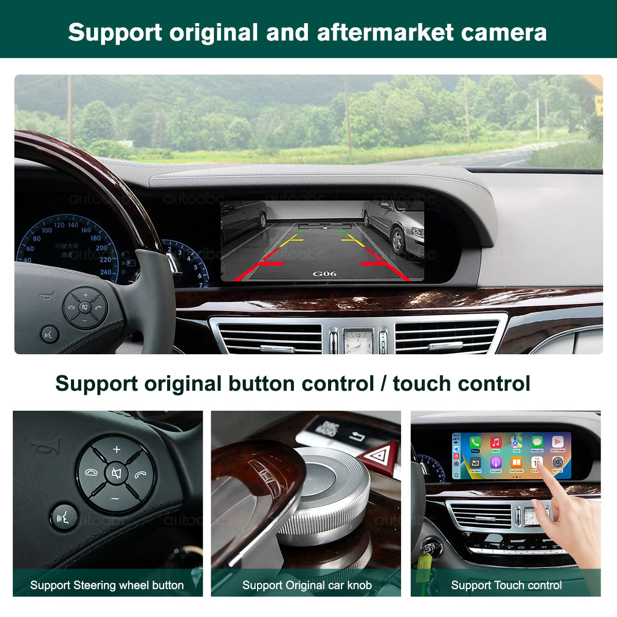 10.25“ Linux screen for Mercedes Benz S-W221 CarPlay Android Auto