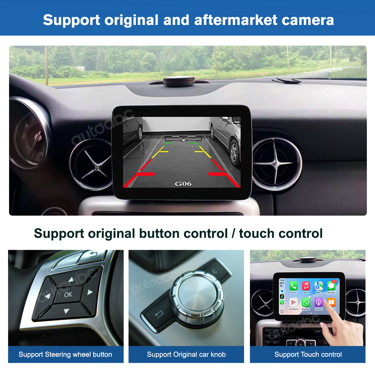 8.4“ Linux screen for Mercedes Benz SLK/SLC/SL NTG4.5/5.0 Wireless CarPlay Android Auto