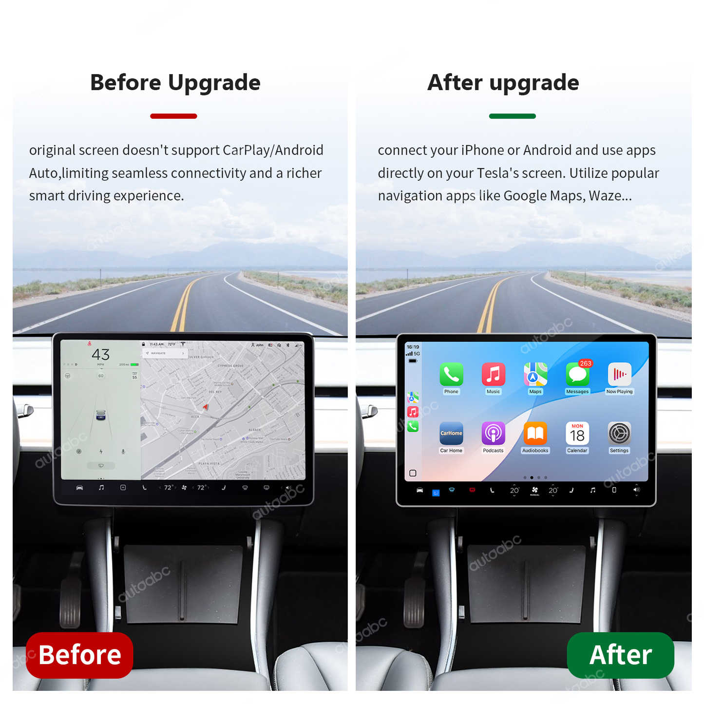 NEW Wireless Carplay Android Auto adapter for Tesla Model 3 Model Y