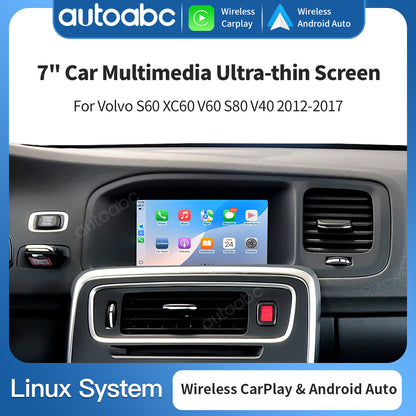 7" Linux Screen For Volvo Wireless CarPlay Android Auto