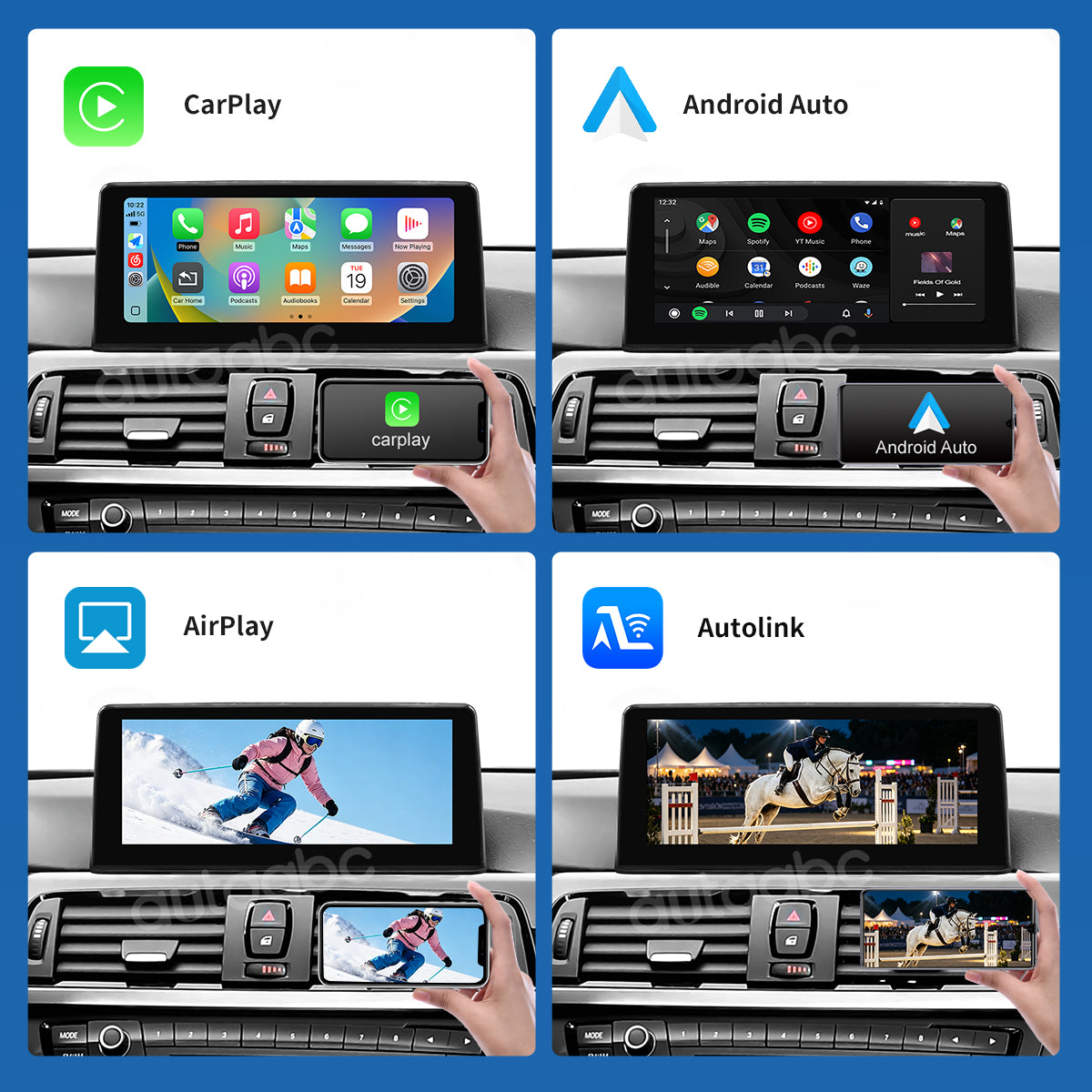 8.8" Linux Screen for BMW 3/4er NBT/EVO Wireless Carplay Android Auto