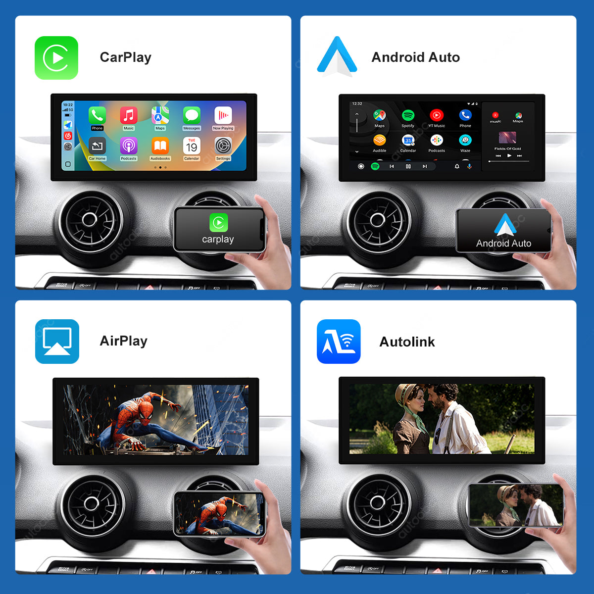 12.3" Linux Screen For Audi Q2 MIB/MIB2 Wireless CarPlay Android Auto