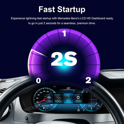 12.3" Panoramic Dual Screen Digital Cockpit for Mercedes-Benz W204 C-Class