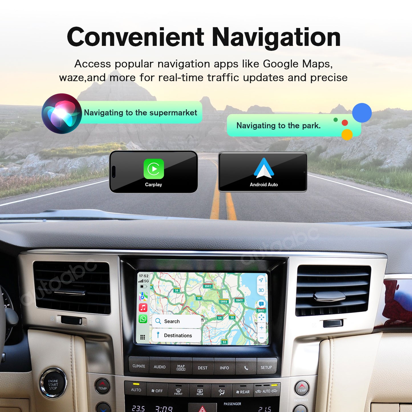 Wireless Carplay & Android Auto for Lexus LX570 2012-2015