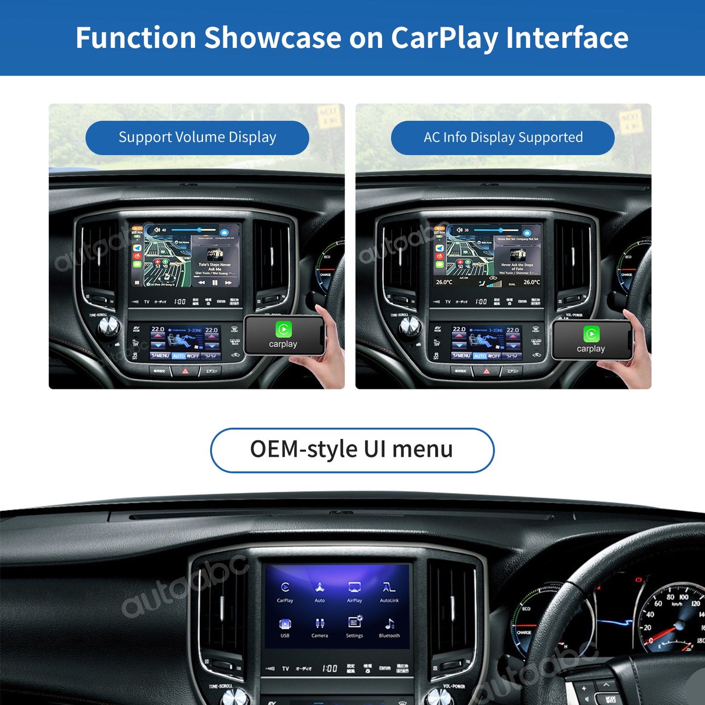 Wireless Carplay & Android Auto for Toyota Crown 2015-2019