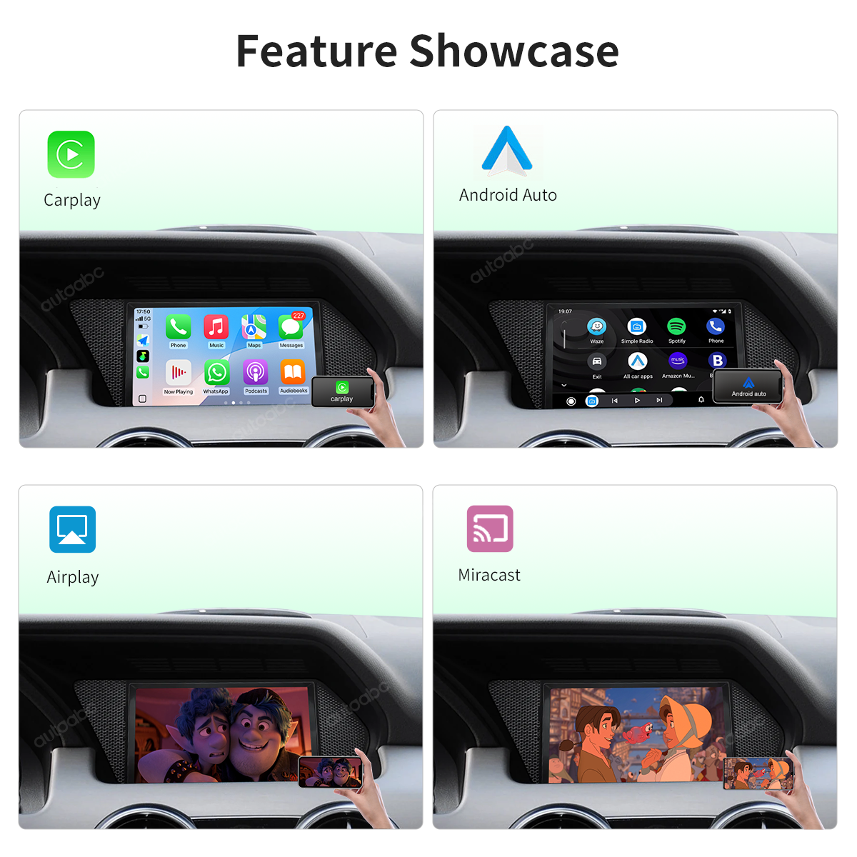 7“ Linux screen for Mercedes Benz GLK NTG4.0/4.5 Wireless CarPlay Android Auto LHD