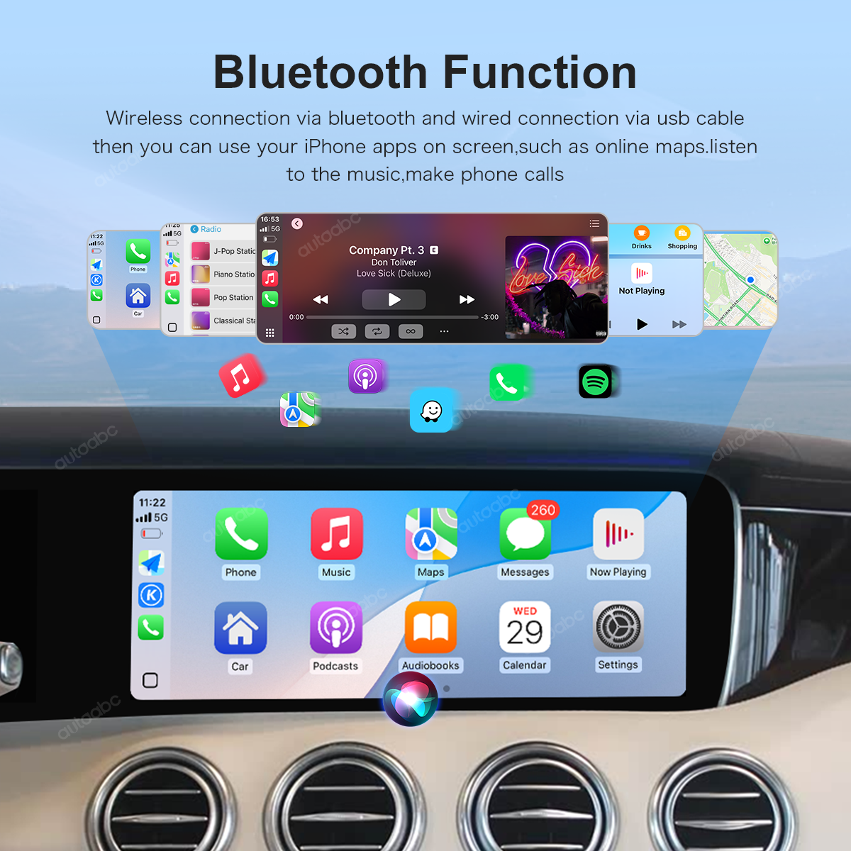 12.3" OEM Style CarPlay Screen for Mercedes-Benz S W222 NTG5.0