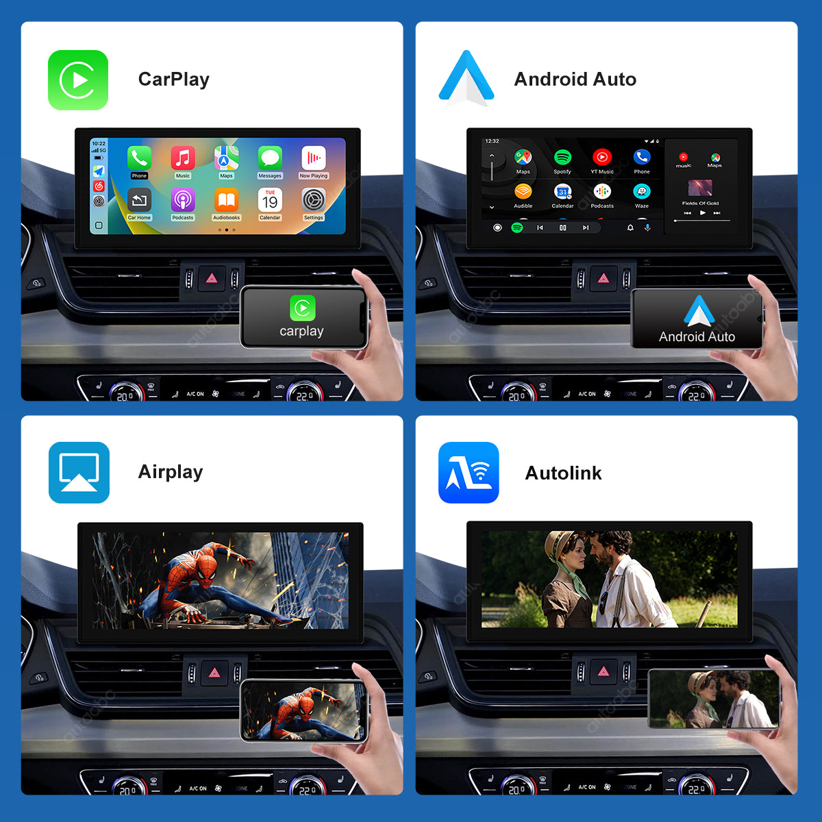 12.3" Linux Screen For Audi Q5L MIB/MIB2 Wireless CarPlay Android Auto