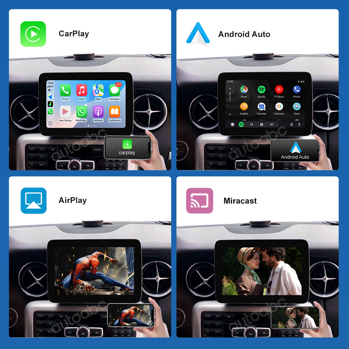 8.4“ Linux screen for Mercedes Benz SLK/SLC/SL NTG4.5/5.0 Wireless CarPlay Android Auto