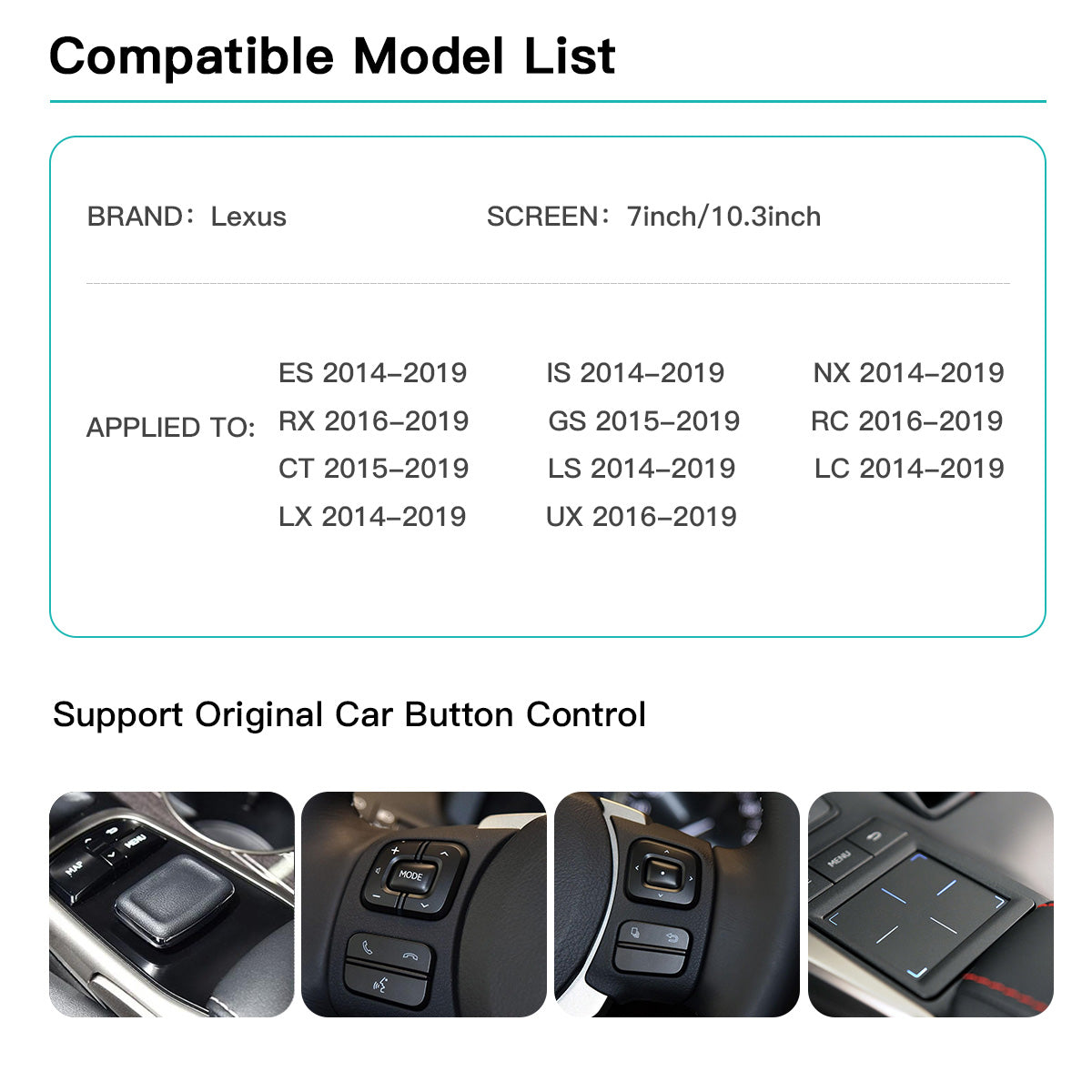 Wireless Carplay &Android Auto Retrofit Kit  interface for Lexus