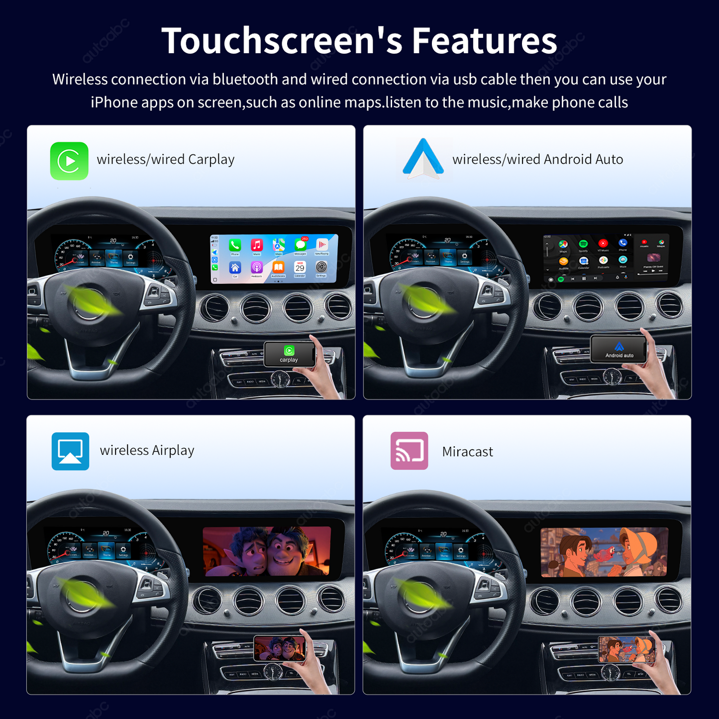 12.3" Panoramic Dual Screen Digital Cockpit for Mercedes-Benz W213