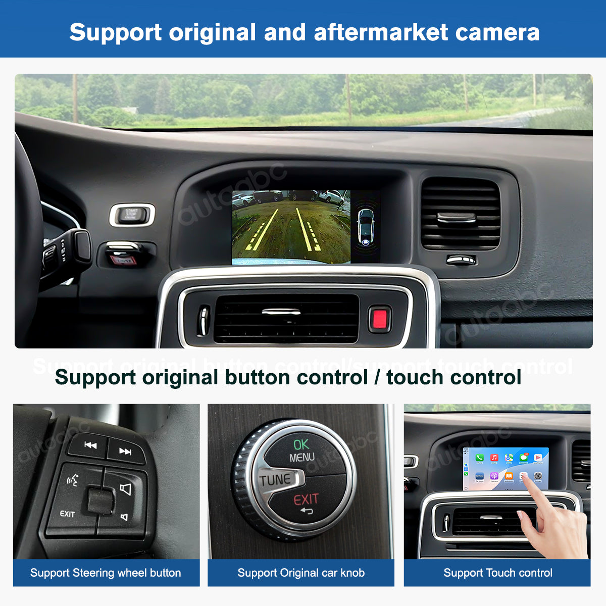 7" Linux Screen For Volvo Wireless CarPlay Android Auto