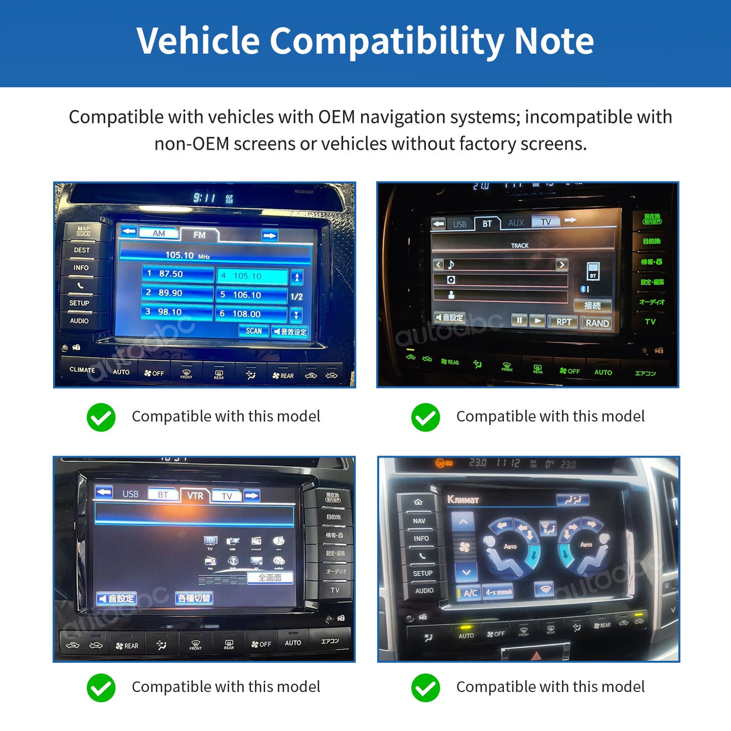 Wireless Carplay & Android Auto for Toyota Land Cruiser LC200 2013-2015