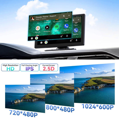 9 inch HD IPS Portable Touch screen Wireless Carplay Android Auto - AUTOABC