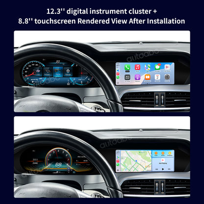 12.3" Panoramic Dual Screen Digital Cockpit for Mercedes-Benz W204 C-Class