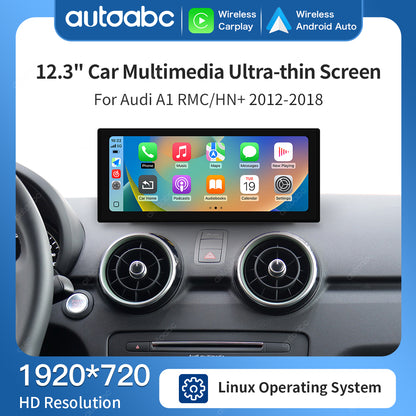 12.3" Linux Screen For Audi A1 HN+/RMC Wireless CarPlay Android Auto