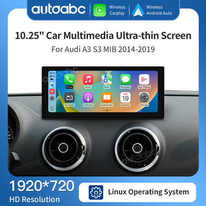 10.25" Linux Screen For Audi A3/S3 Wireless CarPlay Android Auto