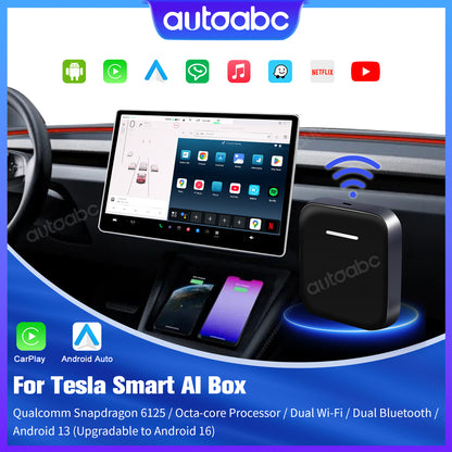 Wireless Browser Android Smart Ai Box Adapter For Tesla