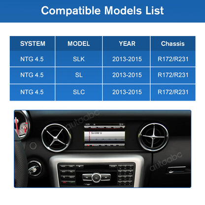 8.4“ Linux screen for Mercedes Benz SLK/SLC/SL NTG4.5/5.0 Wireless CarPlay Android Auto