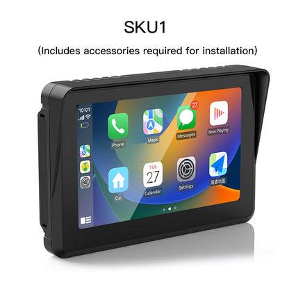 7inch IPS HD Motorcycle GPS Portable Wireless CarPlay Android Auto Moto  Navigation Tablet Dual Bluetooth Stereo With Bracket