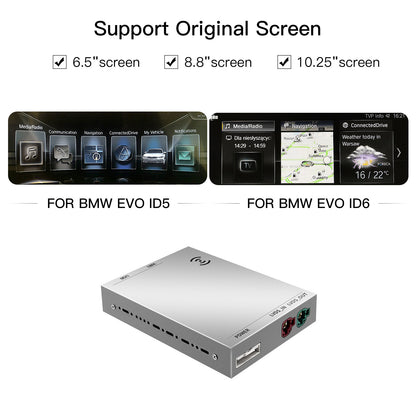 Wireless CarPlay Android Auto Retrofit Kit Decoder for BMW EVO/NBT/CIC/CCC