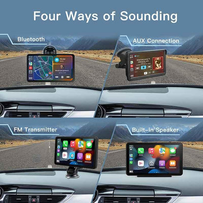 AUTOABC 7 Inch Portable CarPlay Android Auto Touch Screen multimedia Display - AUTOABC