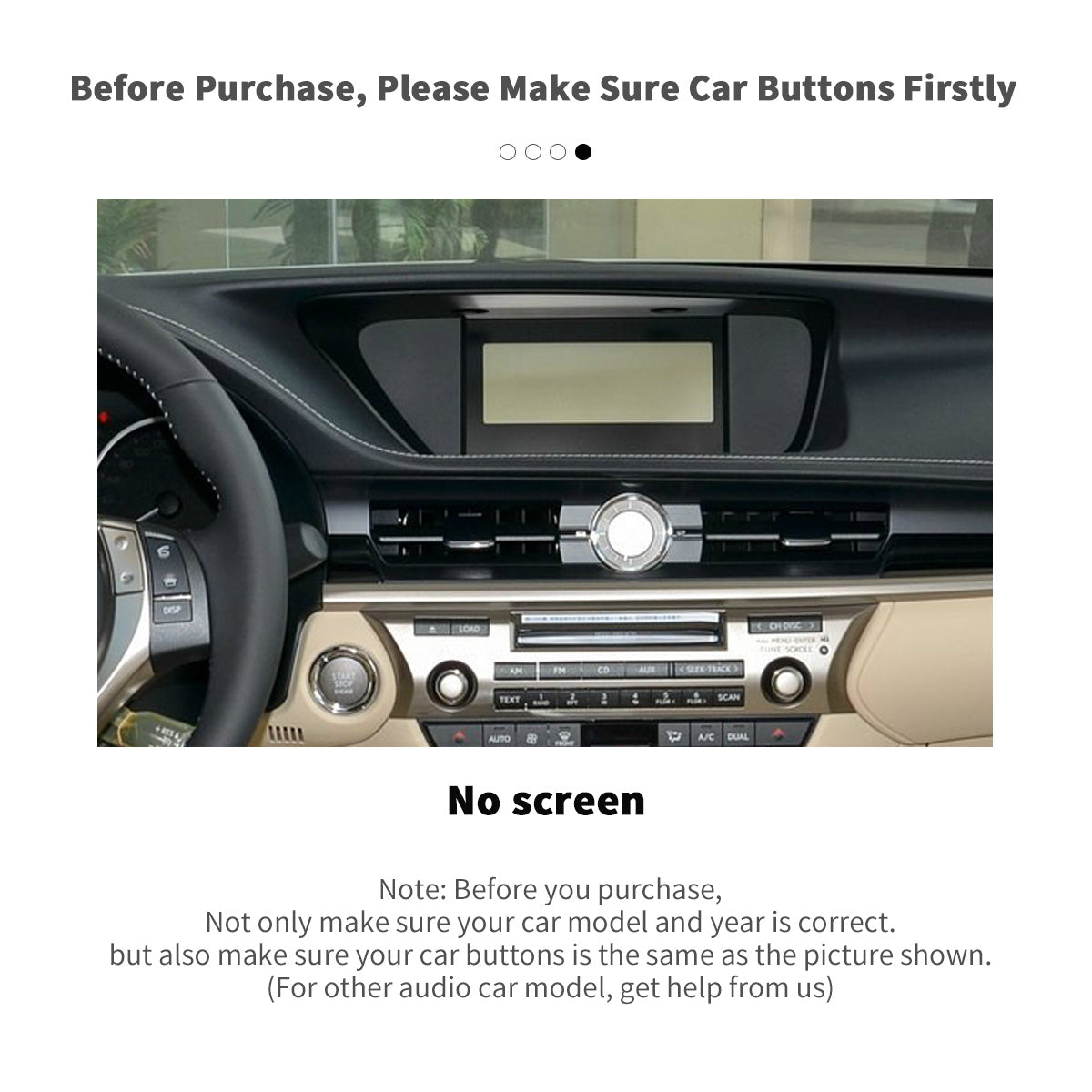 10.25" Linux screen for Lexus ES 2013-2021 Wireless CarPlay Android Auto left rudder