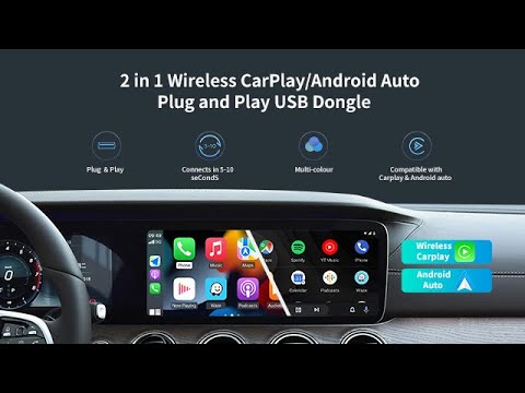 Adattatore Wireless CarPlay E Android Auto 2-in-1 - Plug & Play Con WiFi 5GHz, Tipo-C/USB, Luci RGB - Foto 5