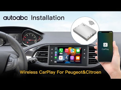 AUTOABC Wireless Apple Carplay Android auto for Peugeot 208 308 508 3008  Citroën C4 DS3 DS4 DS5 SMEG MRN NAC Multimedia Camera