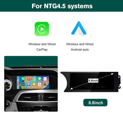 8.8“ Linux screen for Mercedes Benz C Class NTG4.5 Wireless CarPlay Android Auto