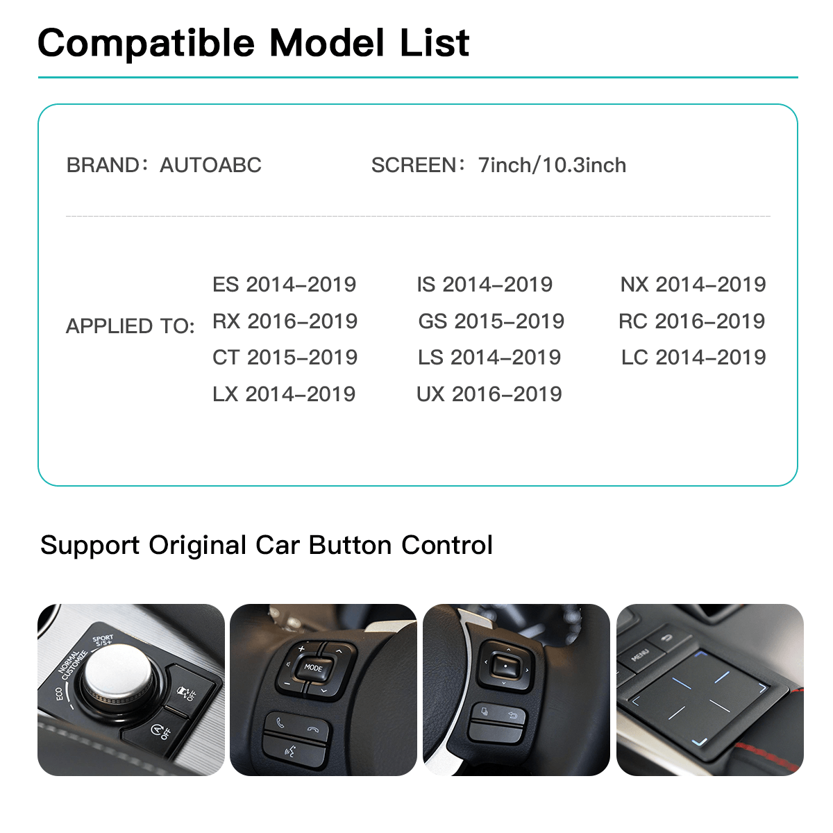 Wireless Carplay & Android Auto Retrofit Kit interface for Lexus - AUTOABC