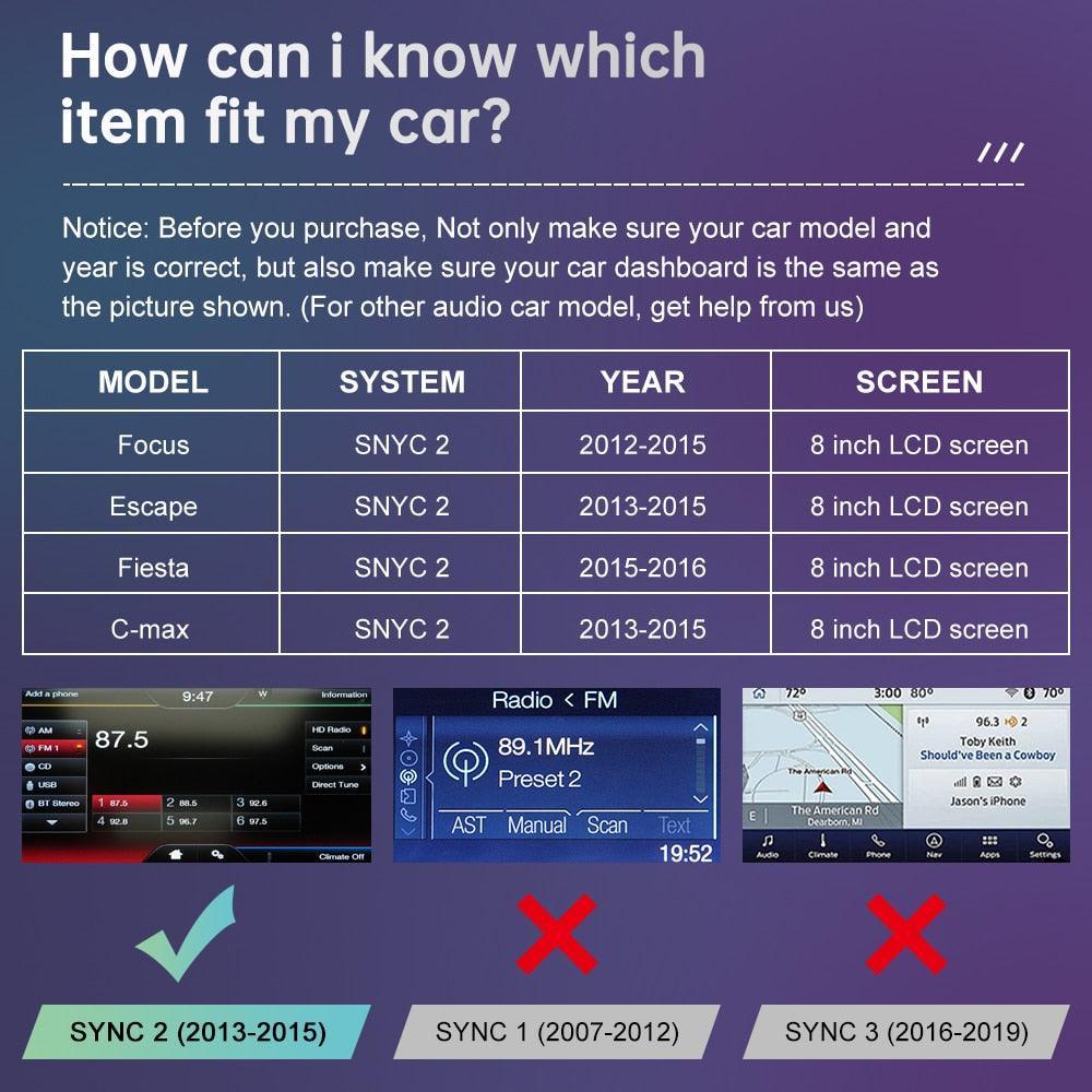 Wireless CarPlay Android Auto Retrofit Kit for Ford Sync2 - AUTOABC